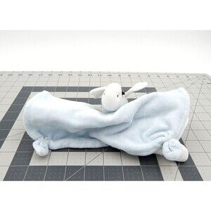 Burts Bees Baby Blue Organic Lovey Security Blanket Knotted Crinkle Wings 10 in